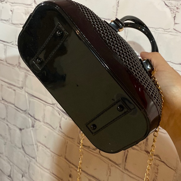 Black Cute mini alma style Rubber handbag - Picture 6 of 9